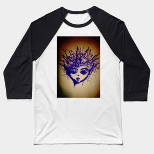 Purple Pixie Doodle Baseball T-Shirt